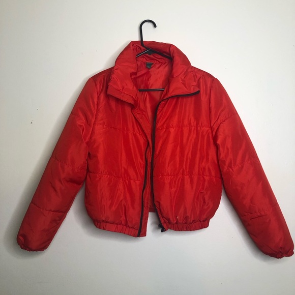 Red puffer jacket - Picture 3 of 4